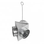 Prodmax - round air distribution system made of galvanized steel - T-piece with damper